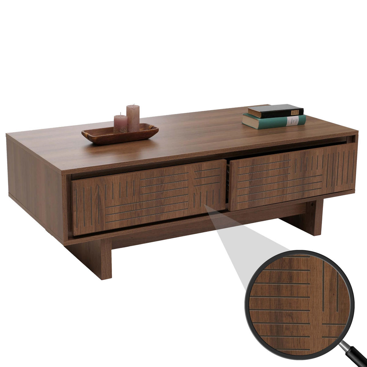 COUCHTISCH rechteck Braun - Braun, Holz (60/120/40cm) - MCW