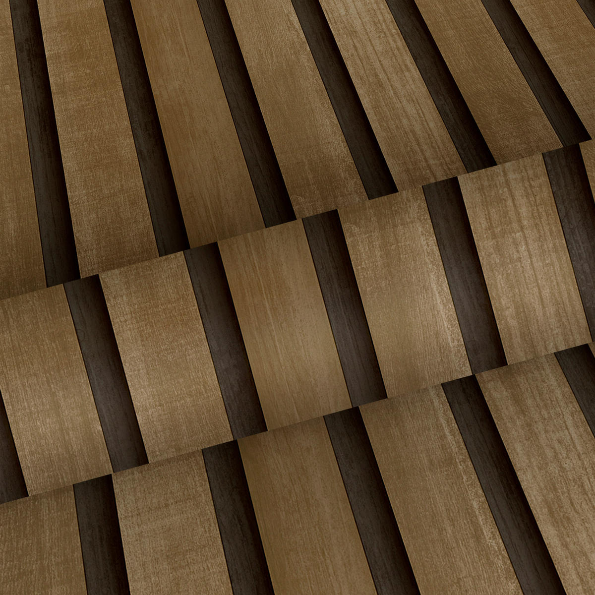 TAPETE 3D Holzpaneele 53 cm x 10 m - Braun, Papier (53/1000cm) - Sanders & Sanders