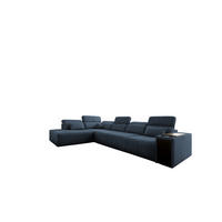 ECKSOFA L-Form Mindy XI Mit Schlaffunktion Und Verstellbarer Rückenlehne Stoff Verita Blau Links - Blau, Holz/Textil (230/350cm) - Kaiser Möbel