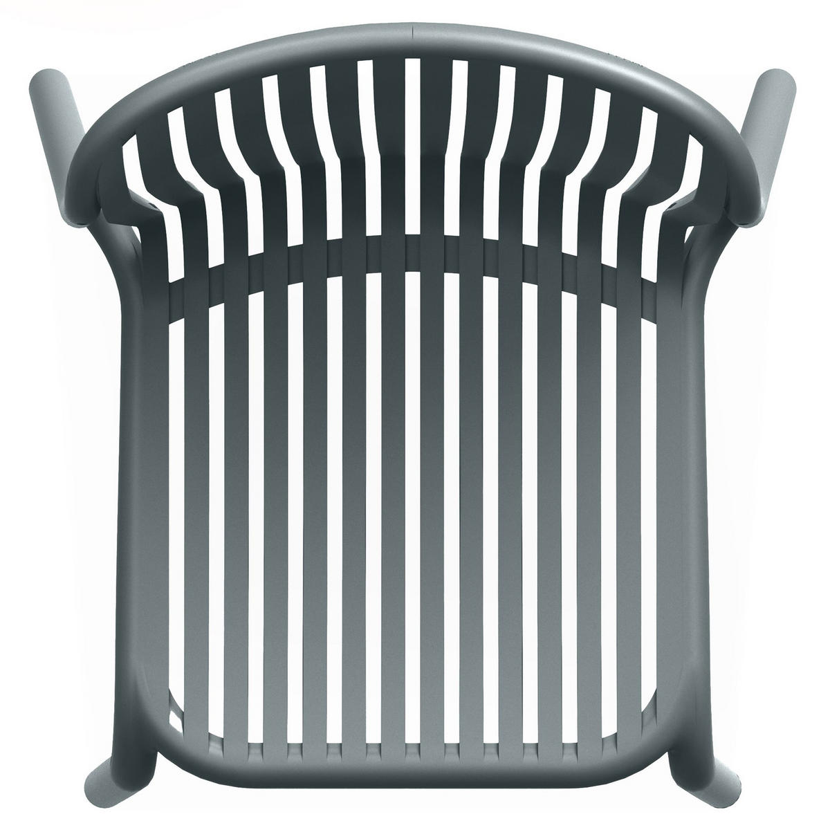GARTENSTUHL FICCARI 4-er Set, Anthrazit - Anthrazit, Kunststoff (52/82.5/53cm) - KONSIMO®
