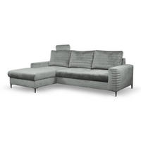 ECKSOFA NITRO L Grau (Velluto 16) - Grau, Holzwerkstoff (253/165cm) - Möblo