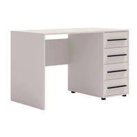 SCHREIBTISCH Modena 120x60 in Kaschmirfarbe mit Schubladen - Kaschmir/Schwarz, Holzwerkstoff/Kunststoff (60/120/75cm) - Ravio