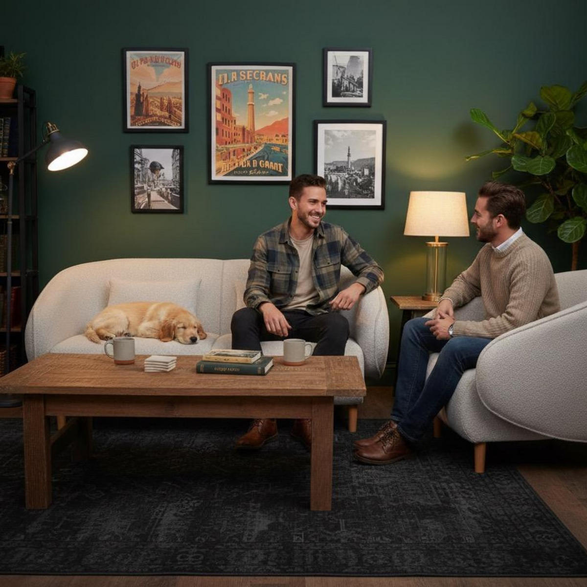 SOFA Alezio beige inkl. Knuffelkissen 189/78/86 cm - Beige/Braun, Textil/Metall (189/86/78cm) - Mr. Deko