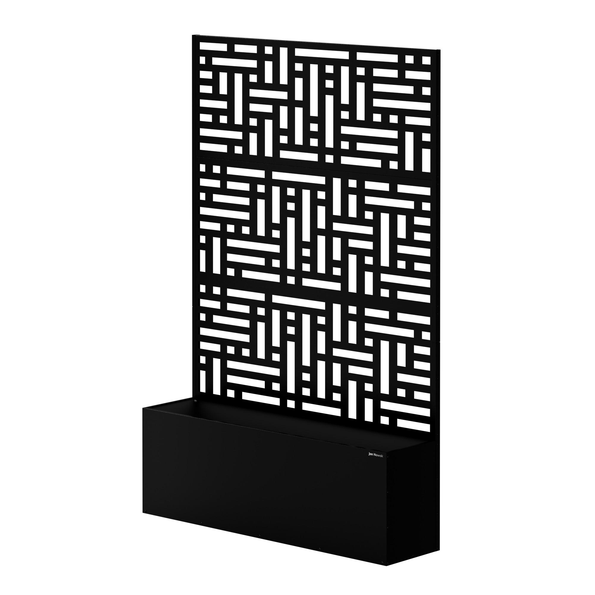 Jan Nowak Sichtschutz Schwarz 120x180x30 cm