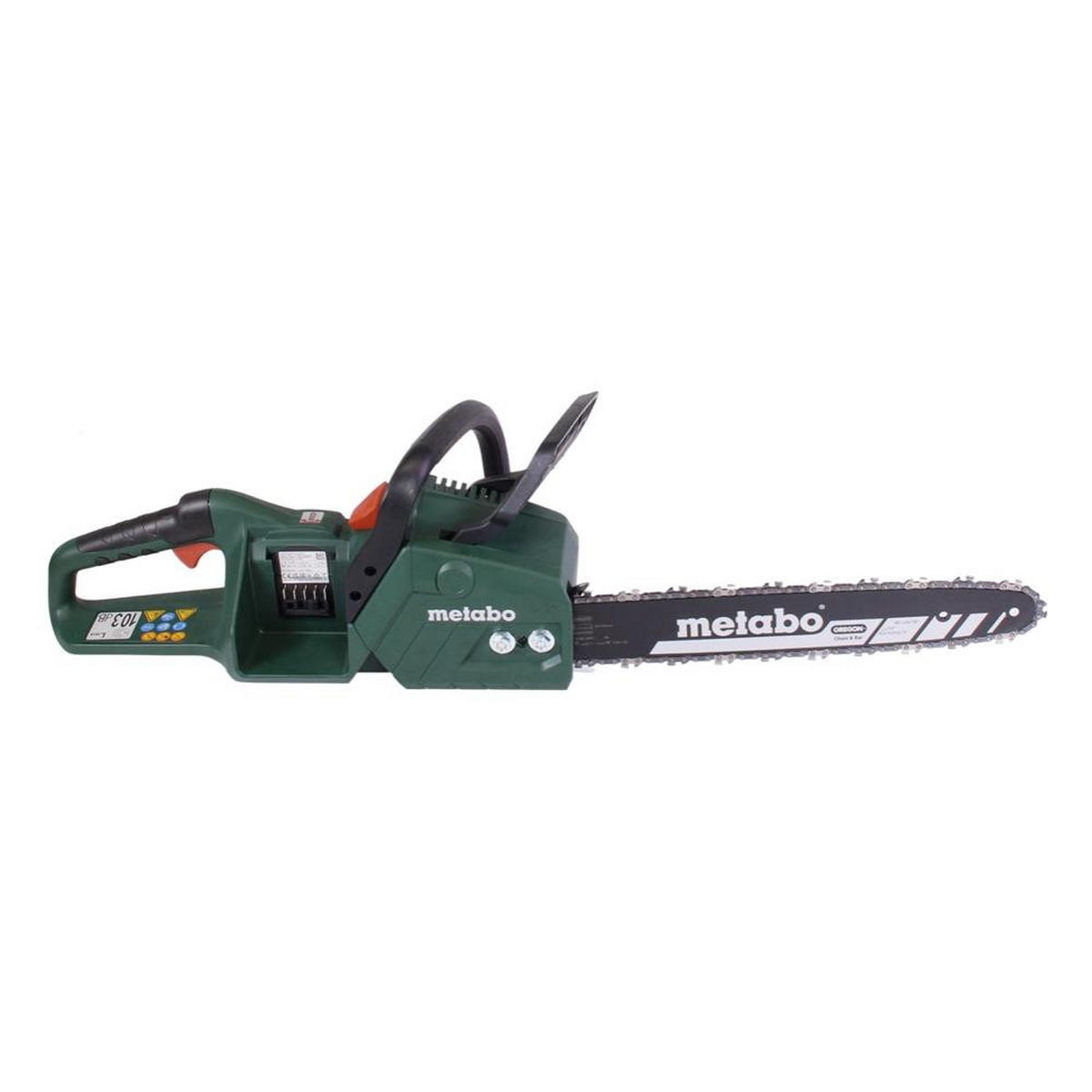 METABO MS 36-18 LTX BL 40 Akku Kettensäge 36 V ( 2x 18 V ) 40 cm 22 m/s ( 601613850 ) Brushless Solo - ohne Akku, ohne Ladegerät - Multicolor, Kunststoff (57/212/25cm) - Metabo
