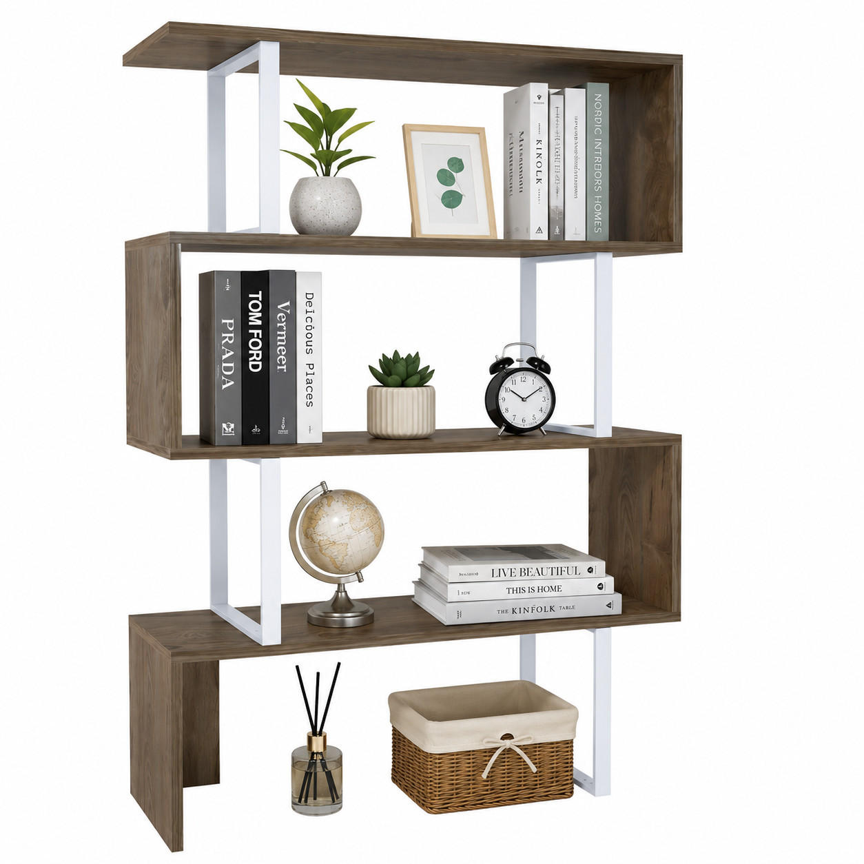 Decorotika Bücherregal Eiche 91.5x124.5x29.5 cm