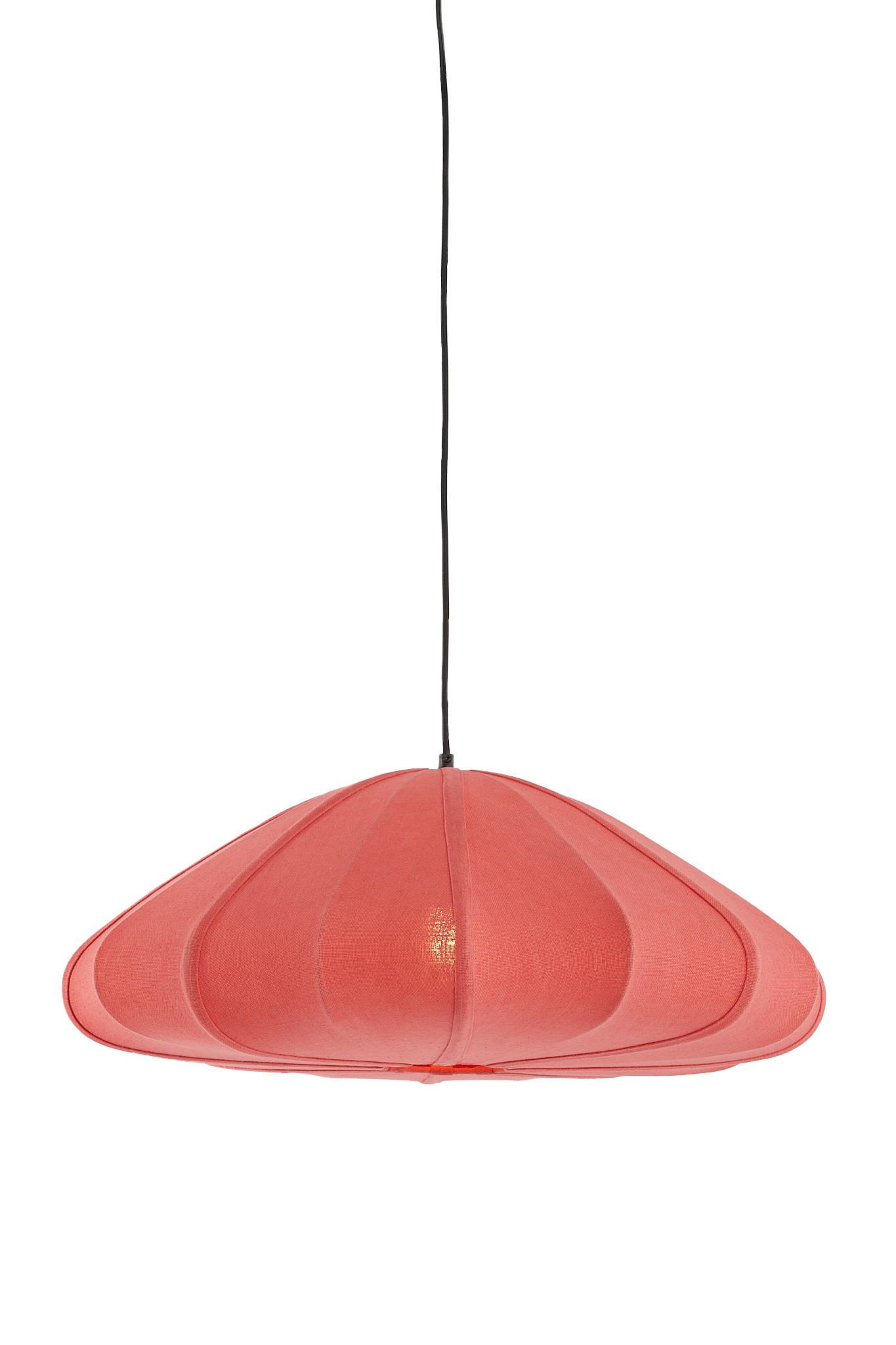 HÄNGELAMPE Cesano Rosa Ø64/25 cm - Pink, Textil (64/64/25cm) - Light & Living