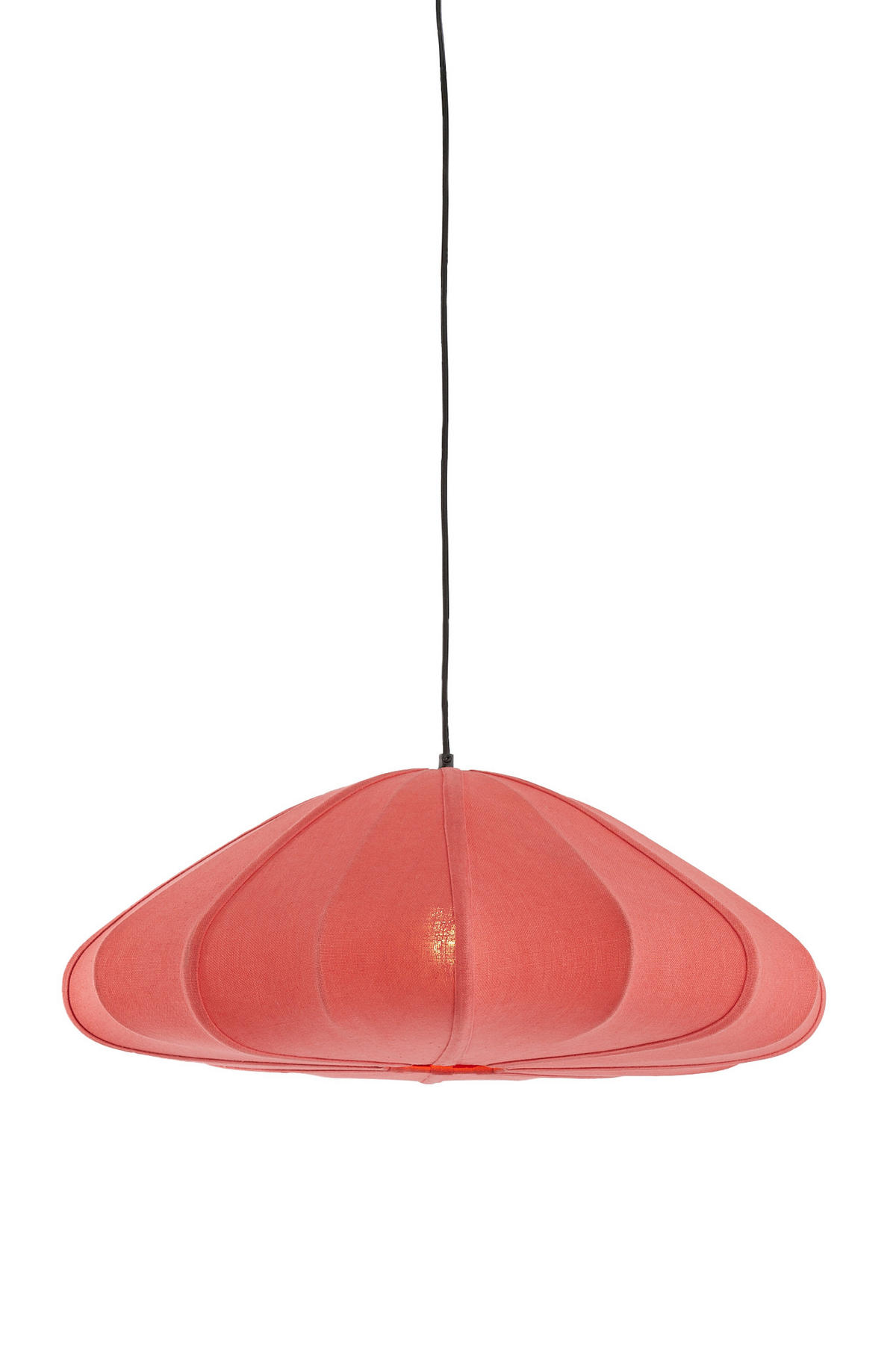 HÄNGELAMPE Cesano Rosa Ø64/25 cm - Pink, Textil (64/64/25cm) - Light & Living