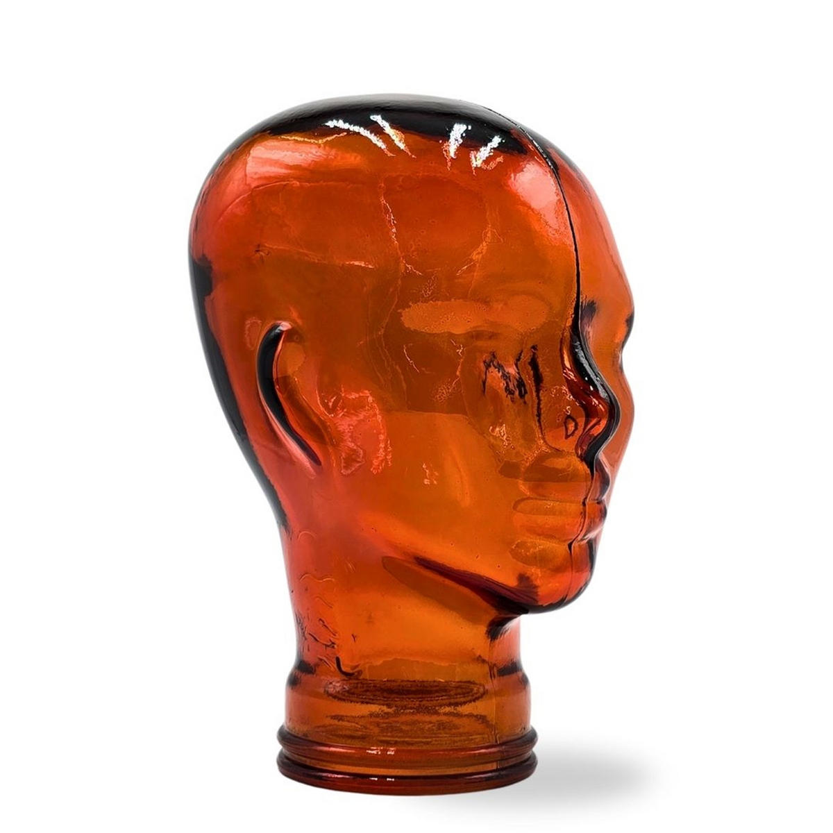 KOPFHÖRERSTÄNDER MICK Glas T04 hot orange - Dunkelorange, Glas (21/29/21cm) - DESIGN DELIGHTS