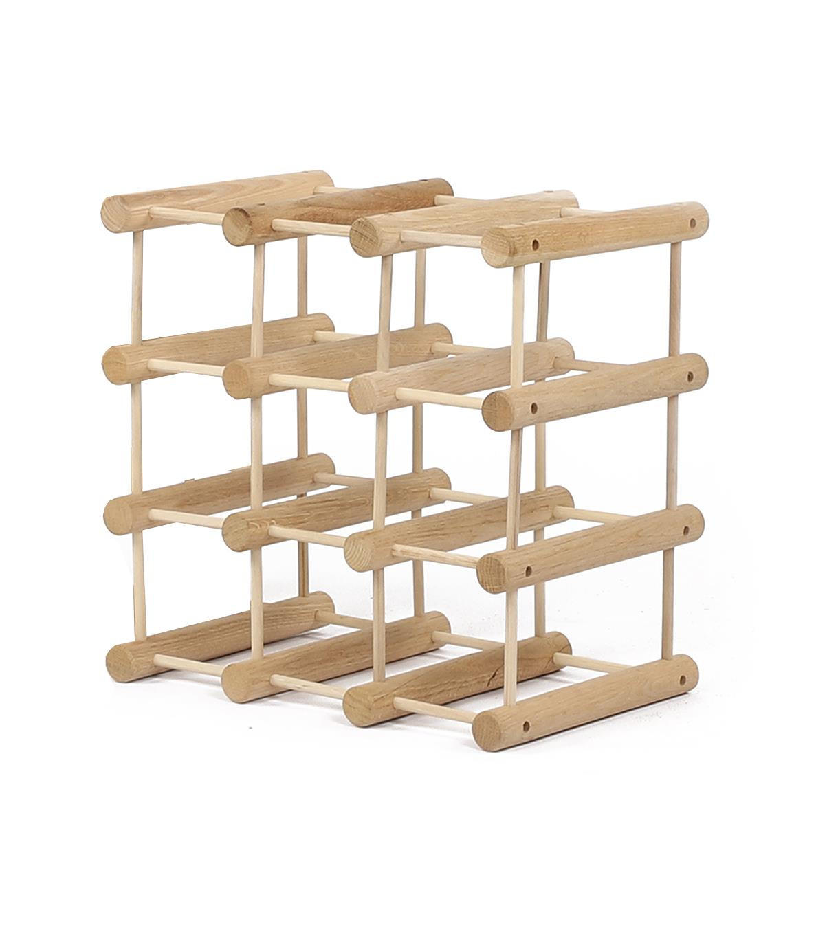 WEINREGAL Vinotega Mod 36x36x24 cm 1x 9 Flaschen Massives Kiefernholz Natur - Naturfarben, Holz (36/36/24cm) - PROREGAL