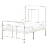 DĚTSKÁ POSTEL rostoucí Kov 90/200 cm Krémově bílá Anais - krémová, kov (90/200cm) - Beliani