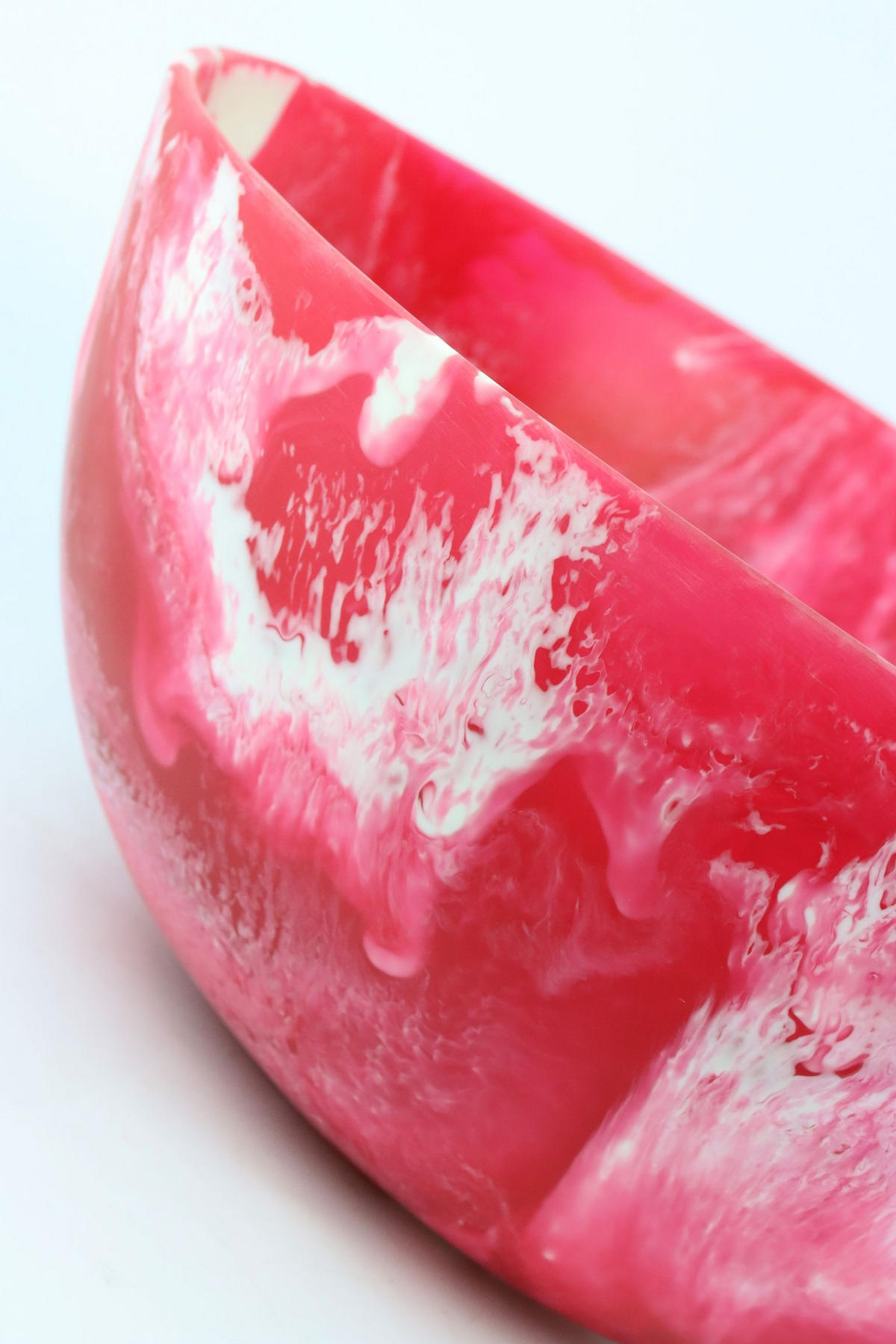 SCHALE Alabaster rot Resin - Rot, Kunststoff (33.5/14.5/33.5cm) - FURNARO