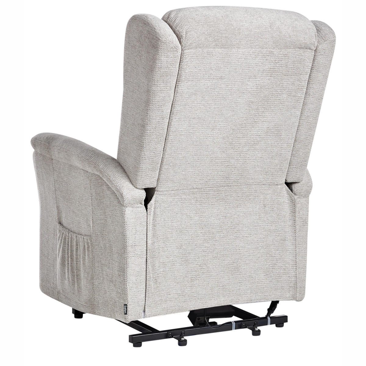 ELEKTRISCHER FERNSEHSESSEL mit Fußstütze Stoff Hellgrau Elegy - Hellgrau, Textil (72/86/80cm) - Beliani
