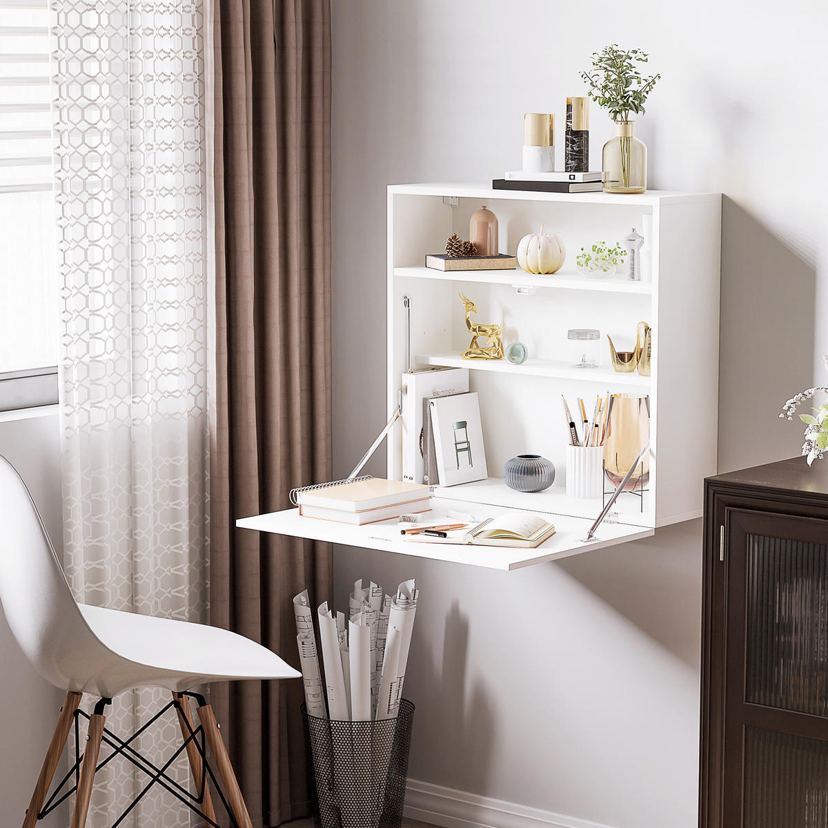 BÜROTISCH Weiß 1 Stück - Weiß, Holzwerkstoff (120/60/60cm) - GiPP