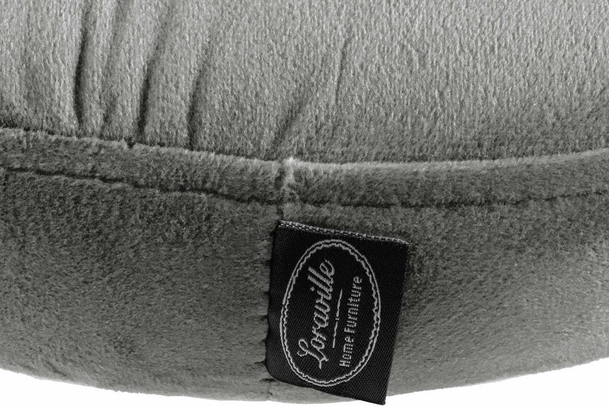BARHOCKER 2er Set Samt grau - Grau, Textil/Metall (38.5/60/38.5cm) - CLP