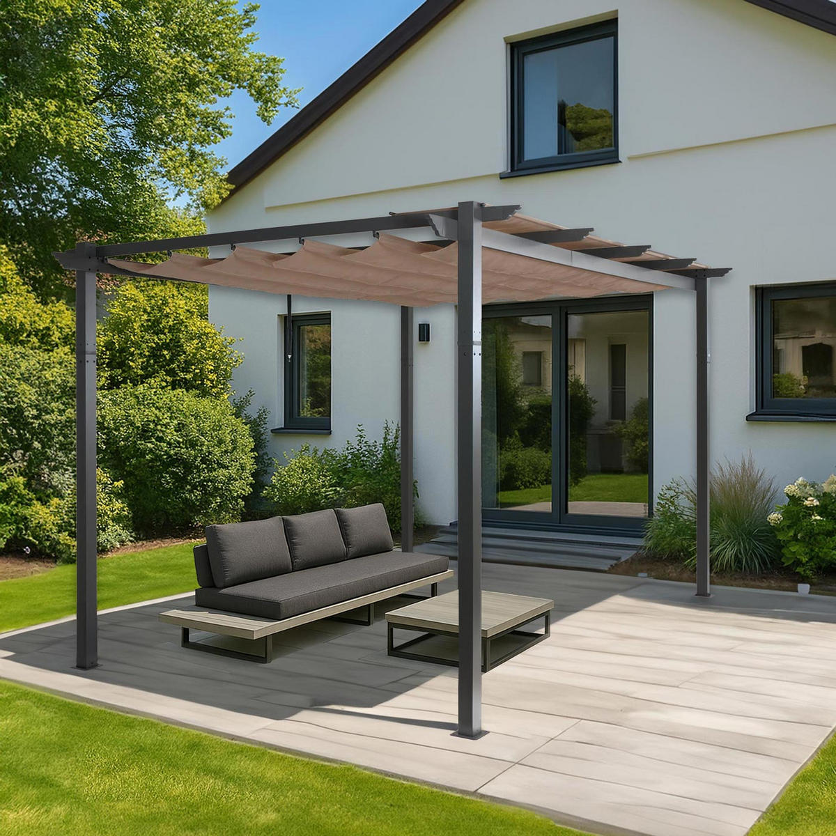 PERGOLA taupe - Taupe, Metall (400/240/300cm) - MCW