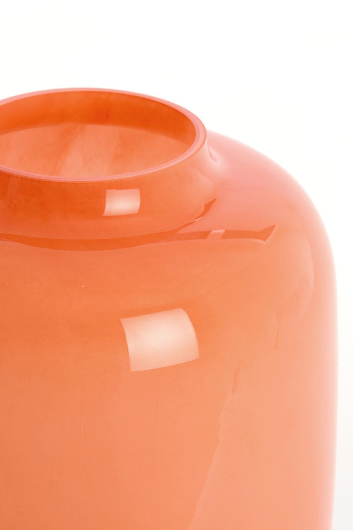 VASE Kobala Orange Ø34/50 cm - Orange, Glas (34/50cm) - Light & Living