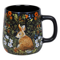 KAFFEEBECHER Forest Wildlife - Rabbit - Naturfarben, Keramik (0.4L) - Könitz