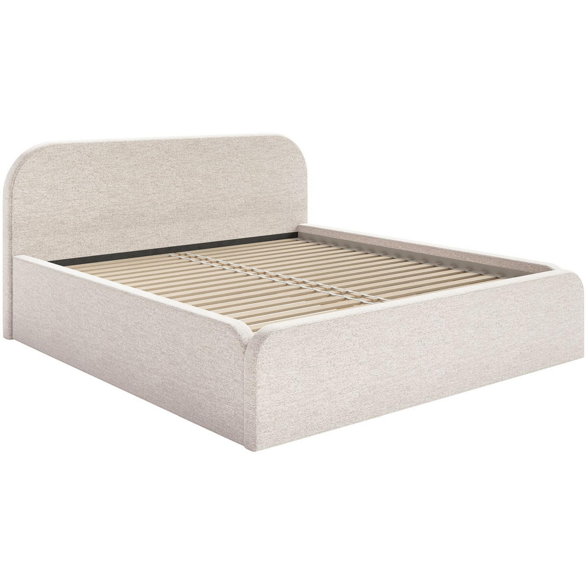 POLSTERBETT Umike Hellbeige Chenille 140x200 cm - Ecru, Textil (140/200cm) - Selsey
