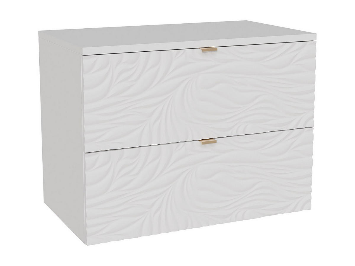 WASCHBECKENUNTERSCHRANK - 80 x 46 - holz - weiß Rinarel - Weiß, Holz (80/60/46cm) - Vente-Unique