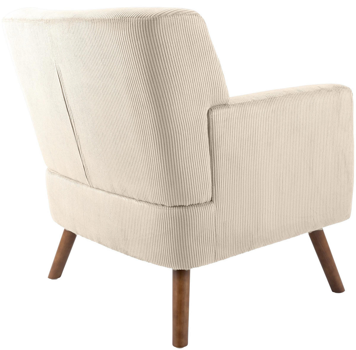 SESSEL Cord Creme - Creme/Braun, Holz/Textil (72/80/74cm) - CLP