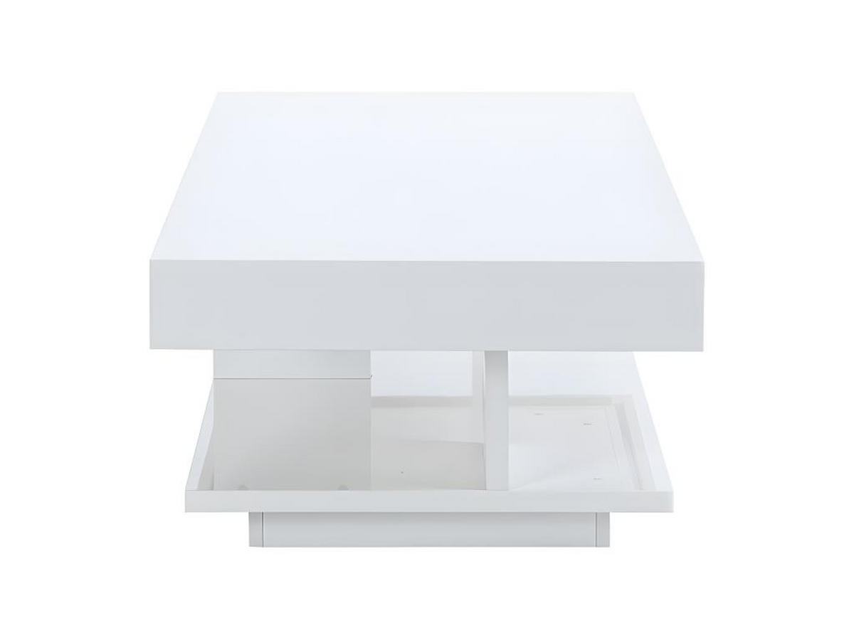 COUCHTISCH mit Stauraum - MDF lackiert - Weiß - ARAMIS - Weiß, Holz (120/60/35cm) - Vente-Unique