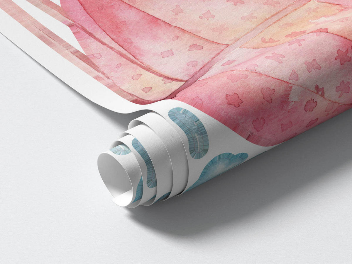 WANDAUFKLEBER 80x94cm - Hasen am Himmel - Multicolor, Kunststoff (80/94/0.1cm) - Wallfluent