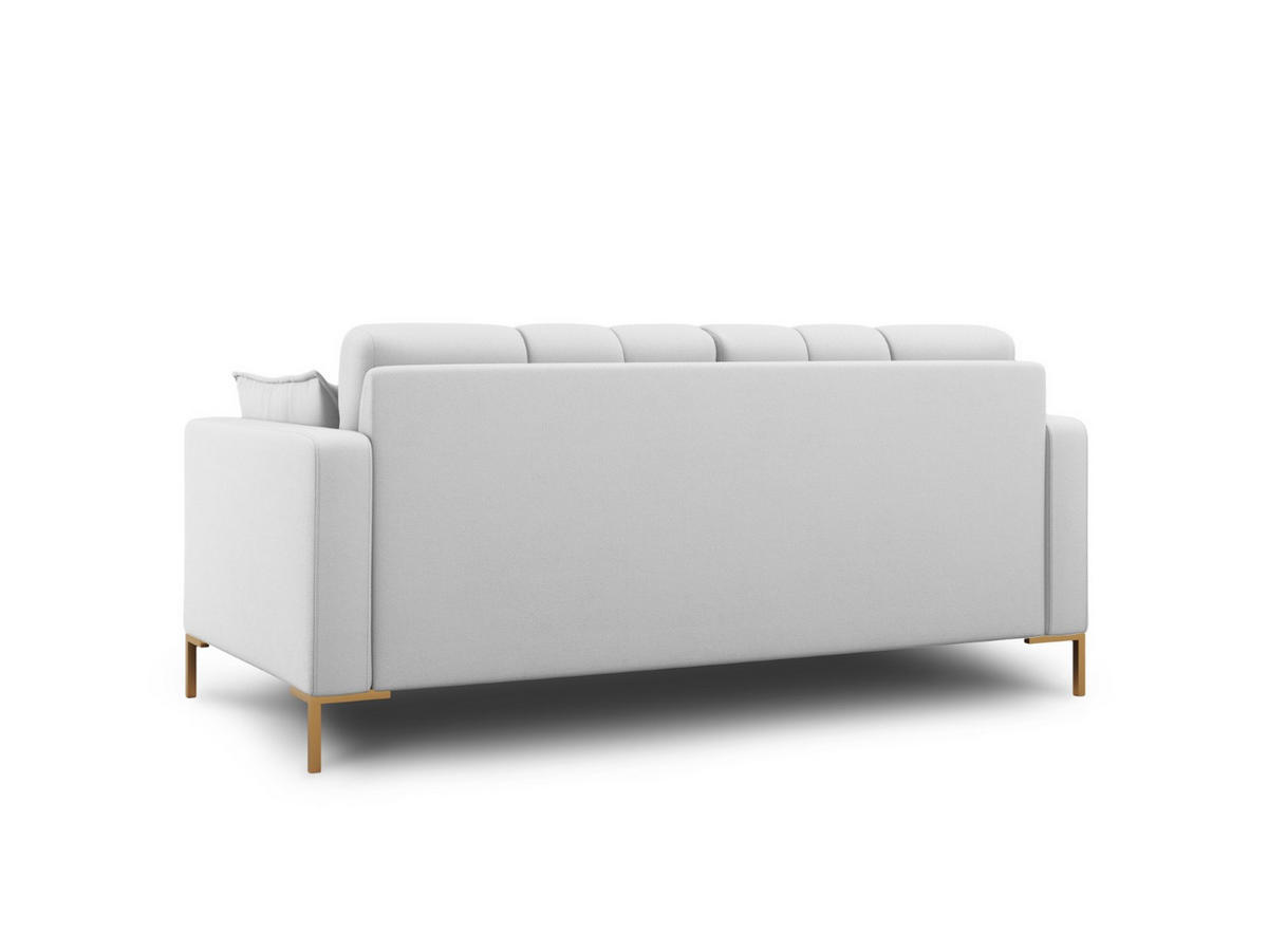 SOFA Mamaia aus strukturiertem Stoff hellgrau 2 Sitzplätze - Hellgrau, Textil (92/75/152cm) - Micadoni