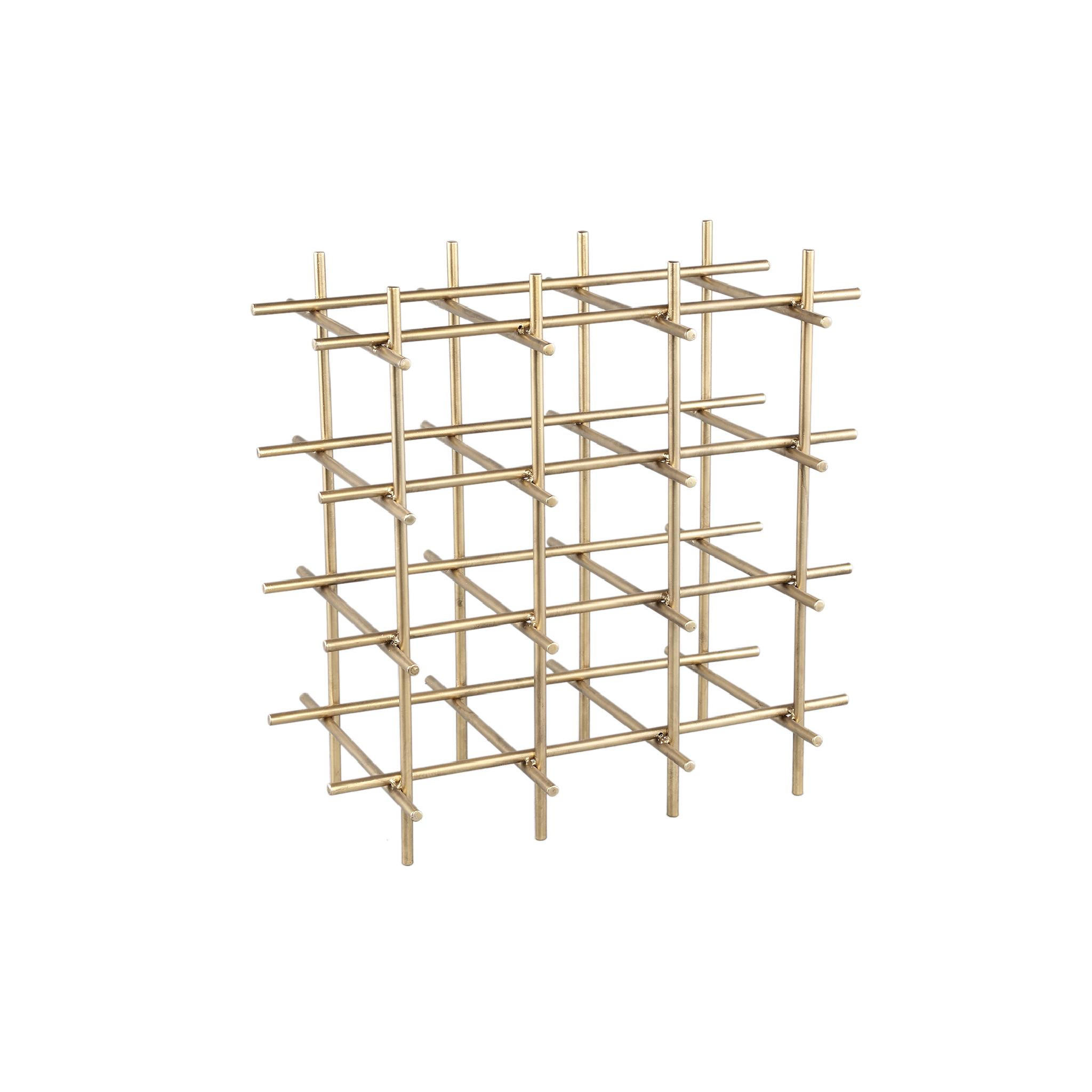 WEINREGAL Gordo Gold 40/24/40cm - Goldfarben, Metall (24/40/40cm) - PTMD Collection