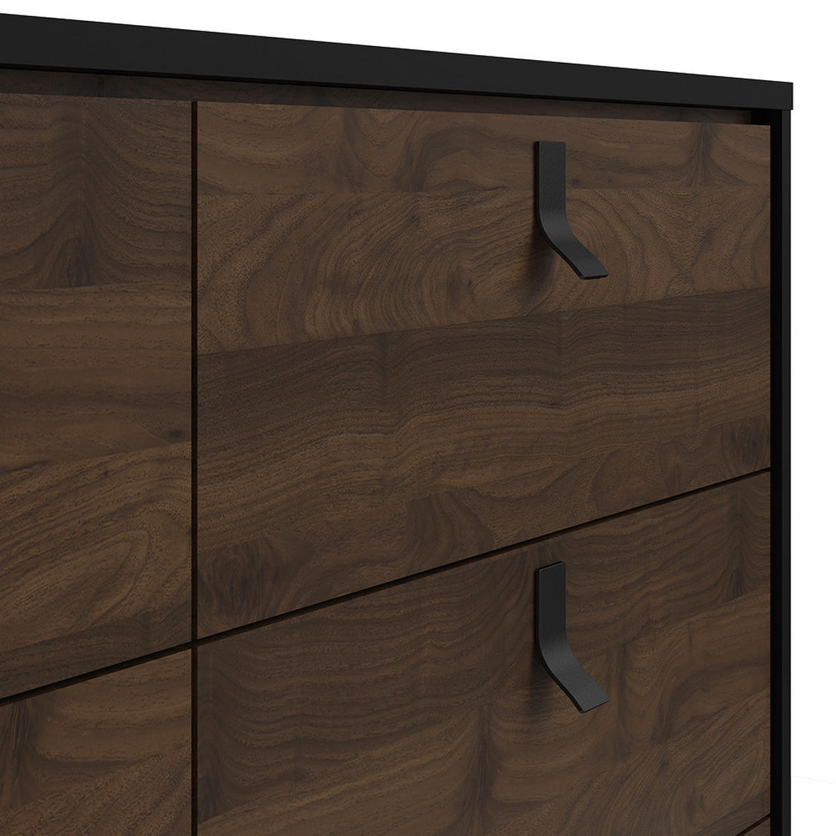 KOMMODE Schwarz - Schwarz, Holzwerkstoff (150/95/40cm) - ebuy24