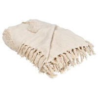 PŘIKRÝVKA Bavlna 200/200 cm Světle béžová Khari - béžová, textil (200/200cm) - Beliani