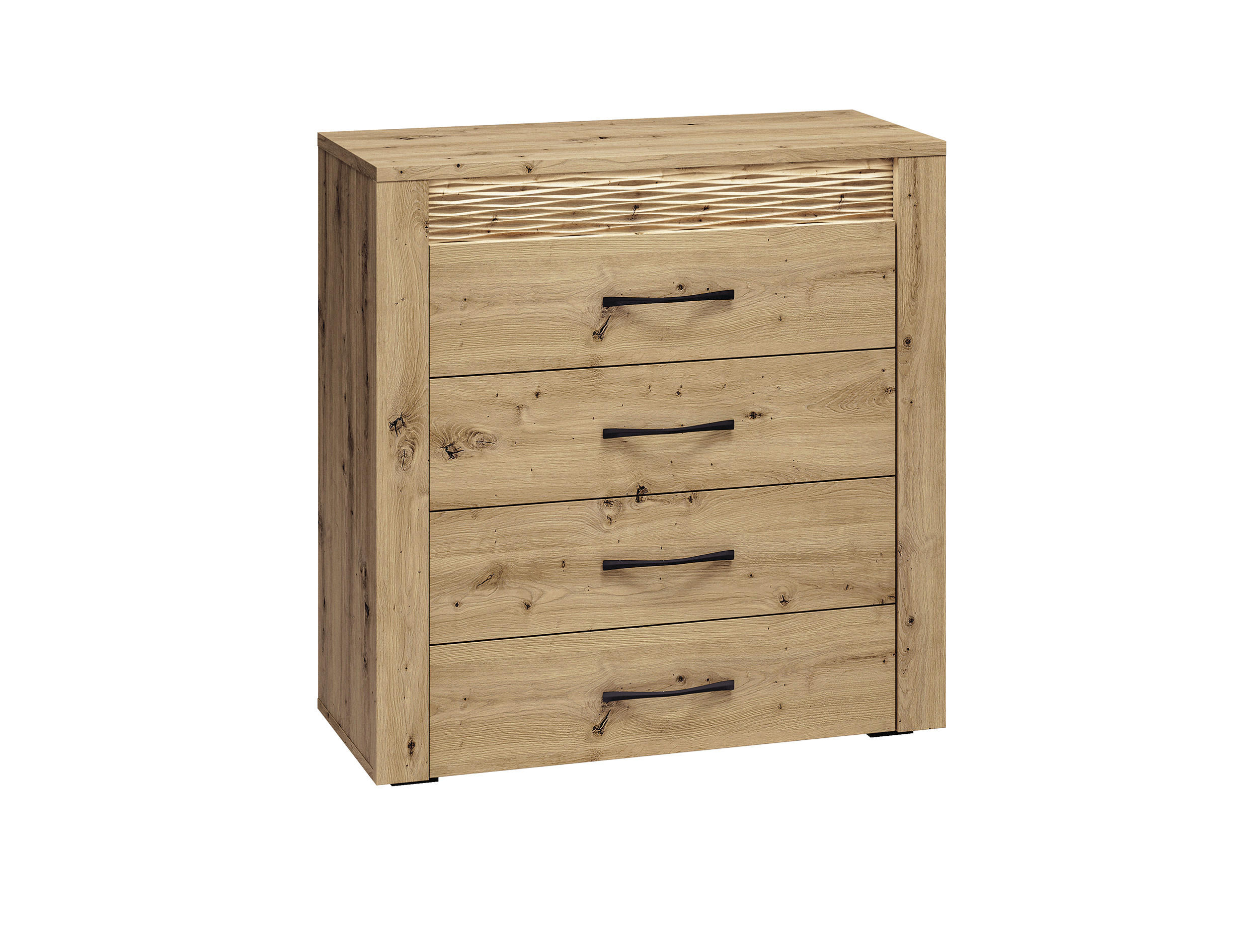 KOMMODE Artis Artisan Eiche, 92 / 40 / 94cm - Braun, Holz/Holzwerkstoff (92/94/40cm) - Feldmann-Wohnen