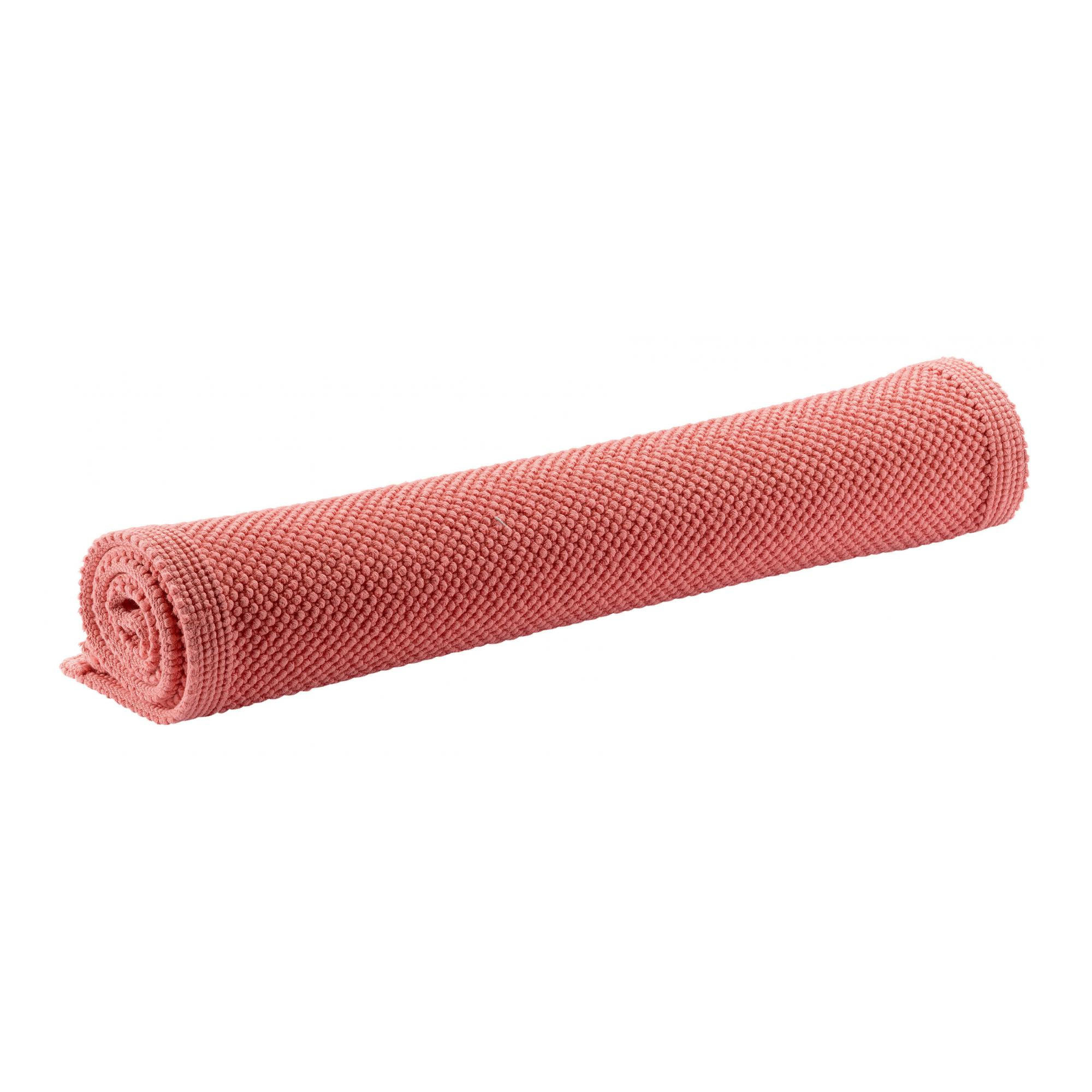 BADEMATTE Etia korallenrot 54 x 110 cm - Koralle, Textil (54/110cm) - Vivaraise
