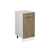 KÜCHENUNTERSCHRANK R-Line Artisan-Eiche 40 cm ohne AP - Weiß/Eiche Artisan, Holzwerkstoff (40/81.6/46cm) - Vicco