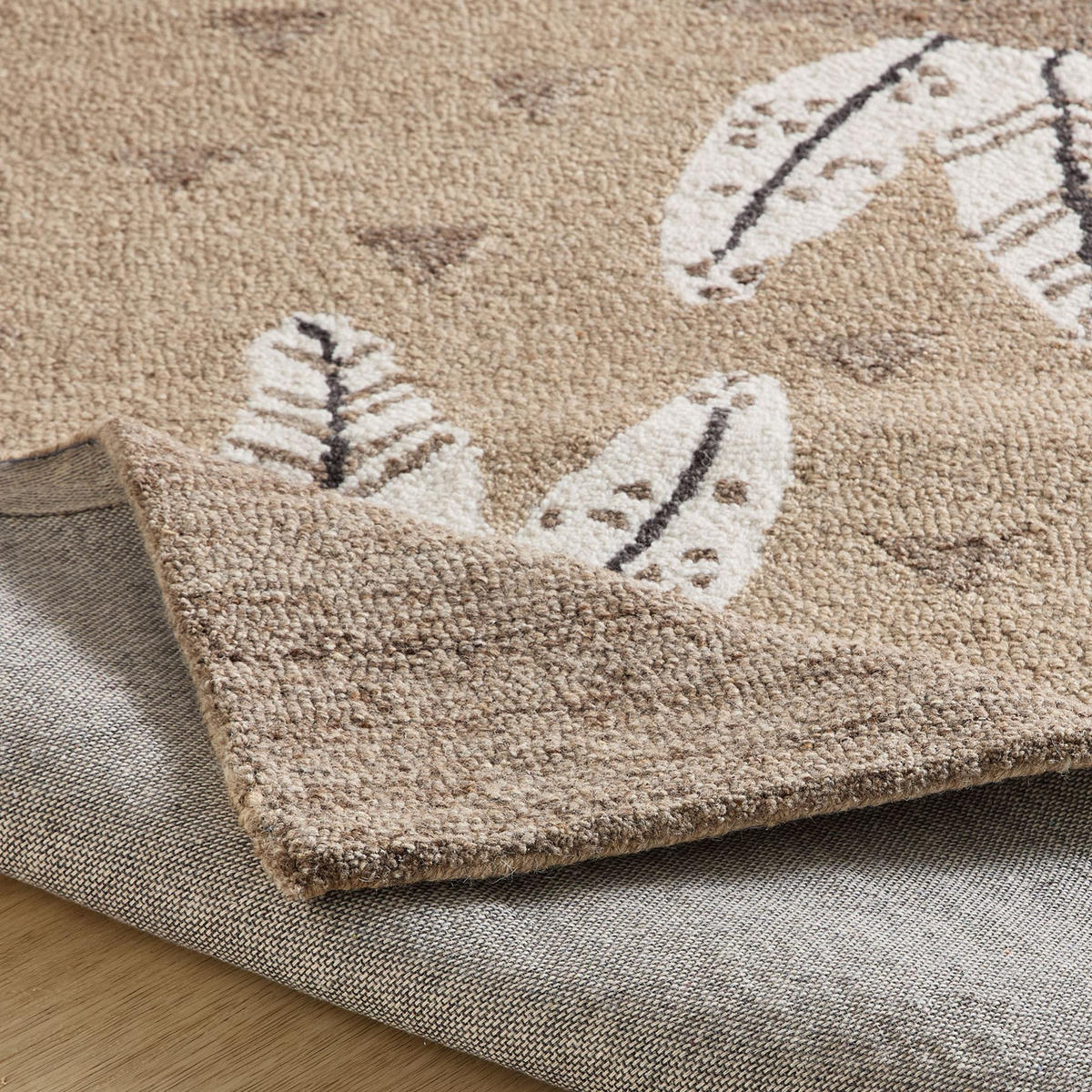 HANDTUFTTEPPICH Natur Kids - Kinderteppich mit Alpaca Design 80 x 150 cm - Sandfarben, Textil (80/150cm) - Natur Pur