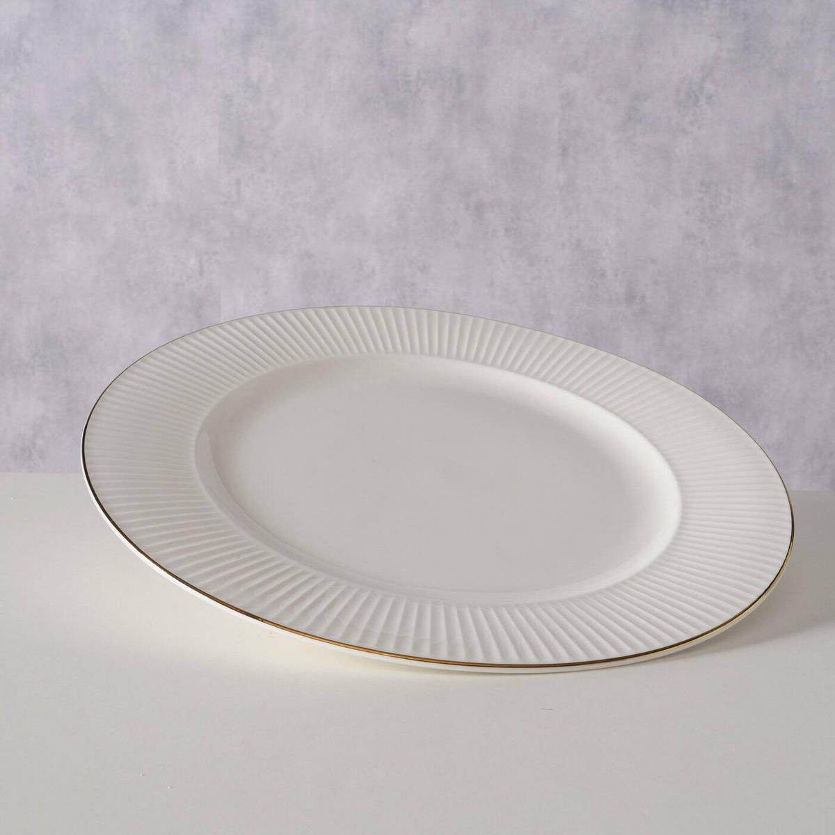 SPEISETELLER Kelly Ø 26,5 cm - Weiß, Keramik (26.5cm) - Boltze Home
