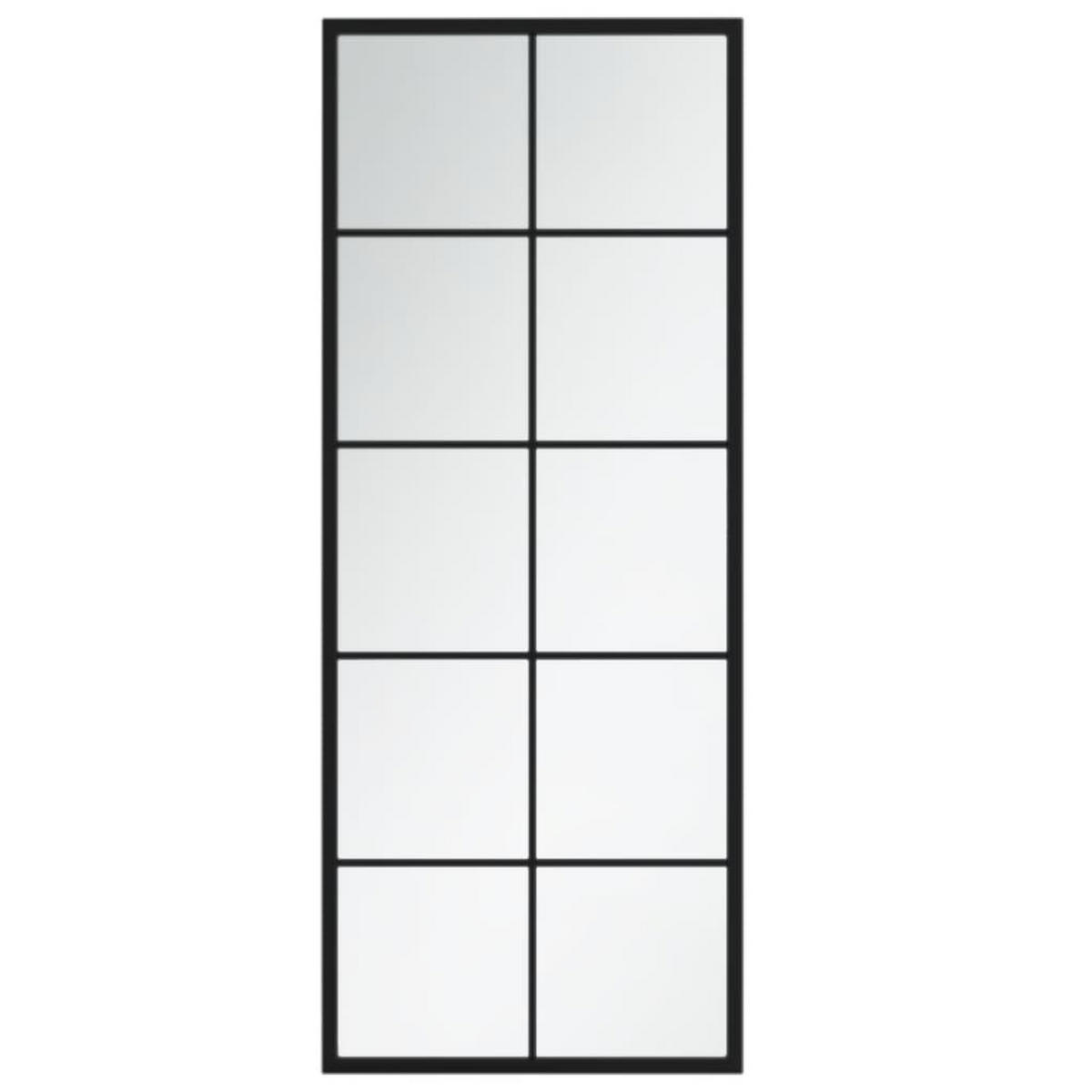 WANDSPIEGEL 2 Stk. Schwarz 100x40 cm Metall - Schwarz, Metall (40/100/200cm) - furnicato