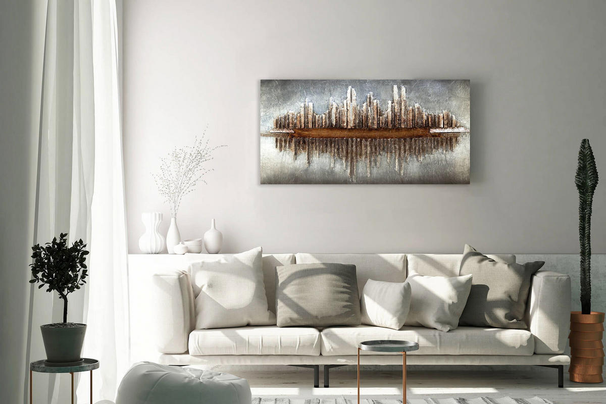 HOLZBILD Schwarz 120/60 cm - Schwarz/Braun, Holz (6.81/60cm) - KUNSTLOFT