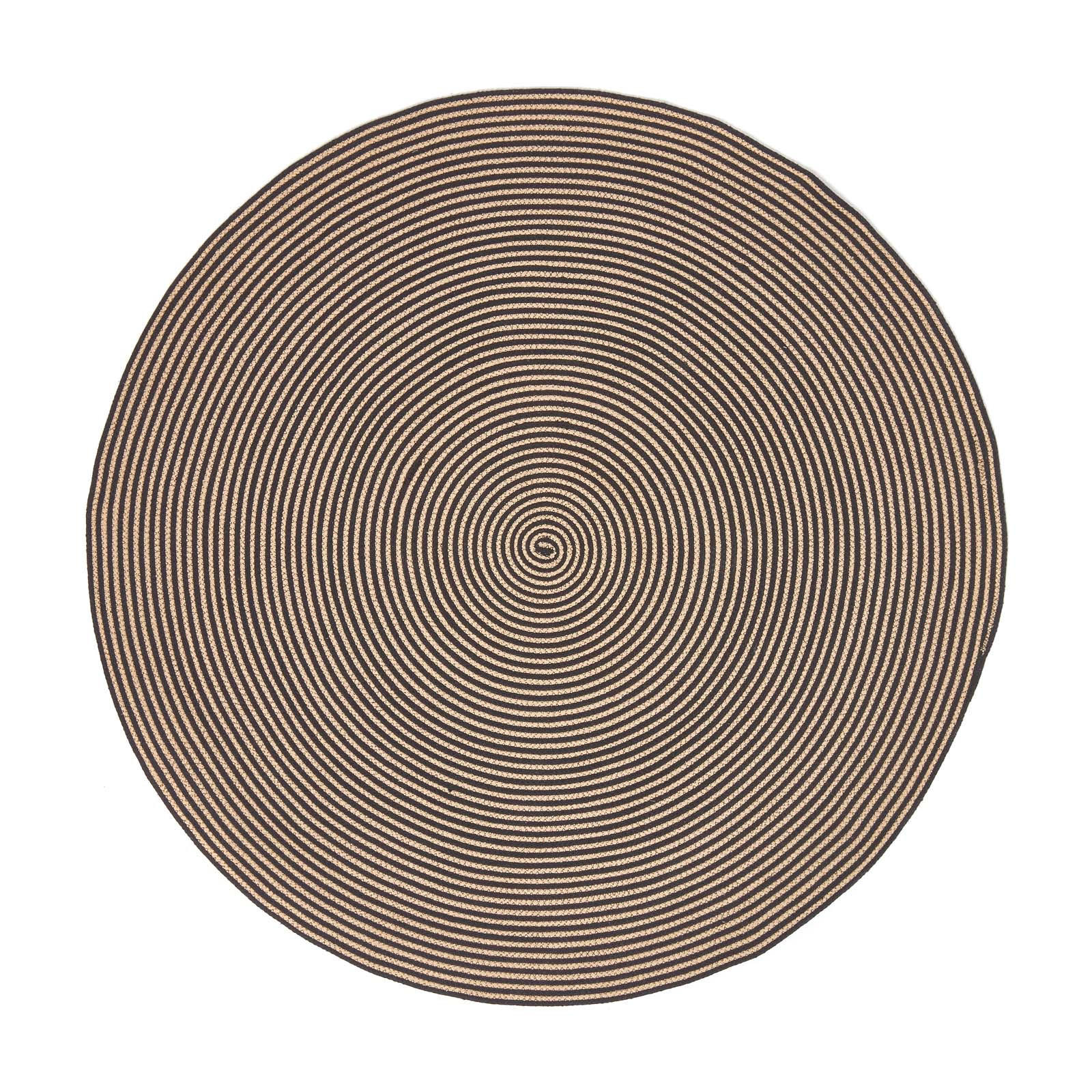 TEPPICH Spirale geflochten rund 120 cm - Braun, Textil (120/120cm) - Homescapes