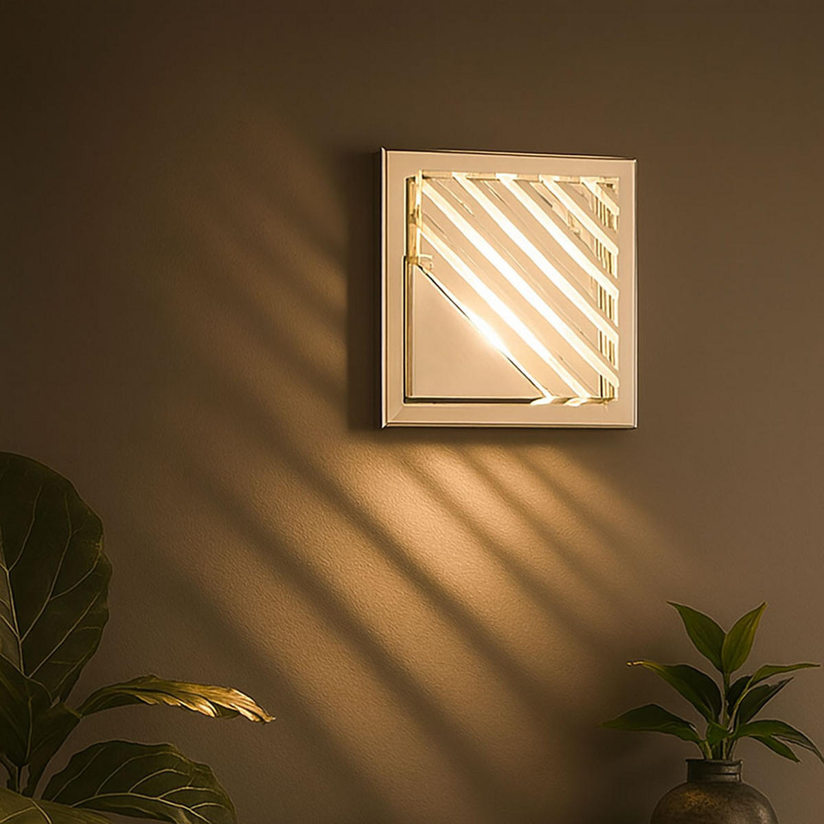 LED WANDLEUCHTE MIA Chrom Silber Aluminium - Silberfarben, Metall (15/6.5/15cm) - Esto