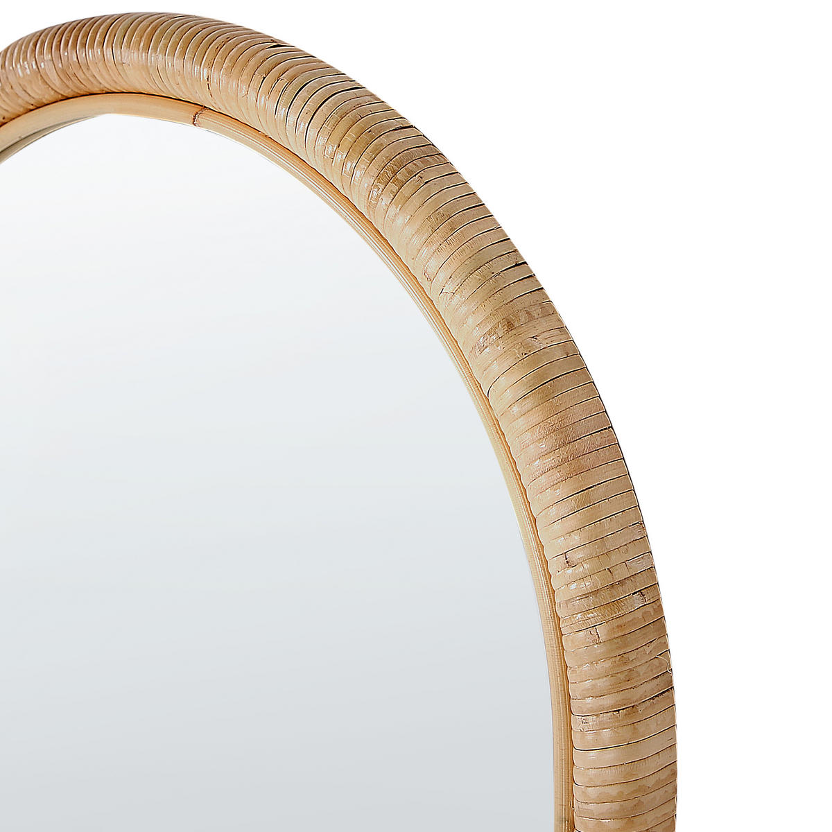 OGLINDĂ PE SUPORT 150 cm ratan culoare naturală Montot - culoare naturală/negru, materiale naturale (50/150/3cm) - Beliani