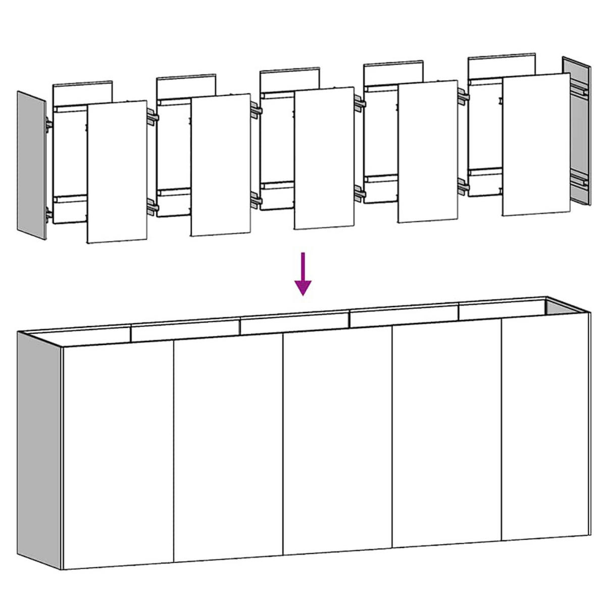 PFLANZKÜBEL Olivgrün 200/40/80 Cm Kaltgewalzter Stahl - Olivgrün, Metall (40/80/200cm) - vidaXL