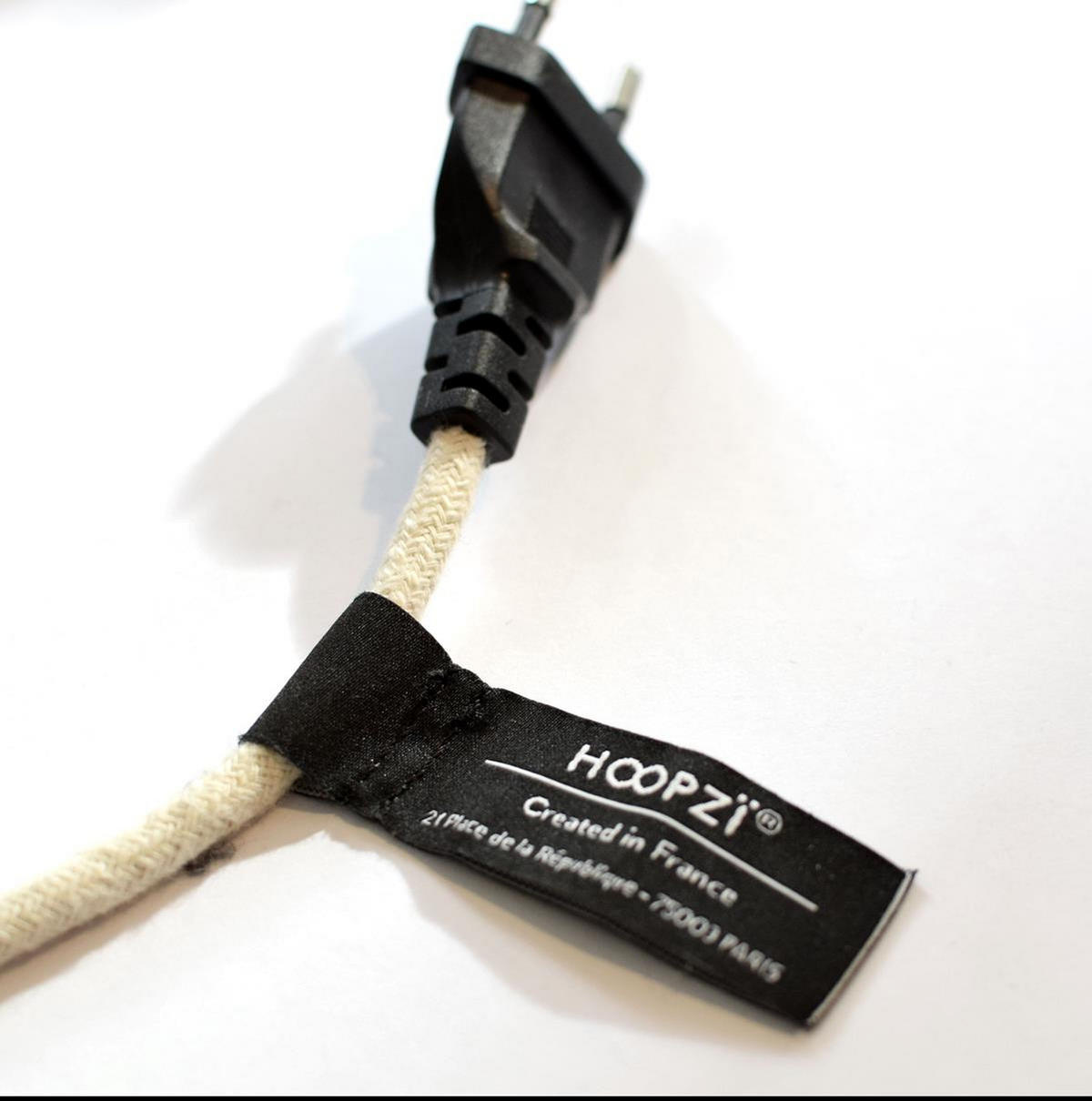 HÄNGELAMPE Bala mit Kabel und Schalter beige - Beige/Weiß, Textil (450/1/450cm) - HOOPZI