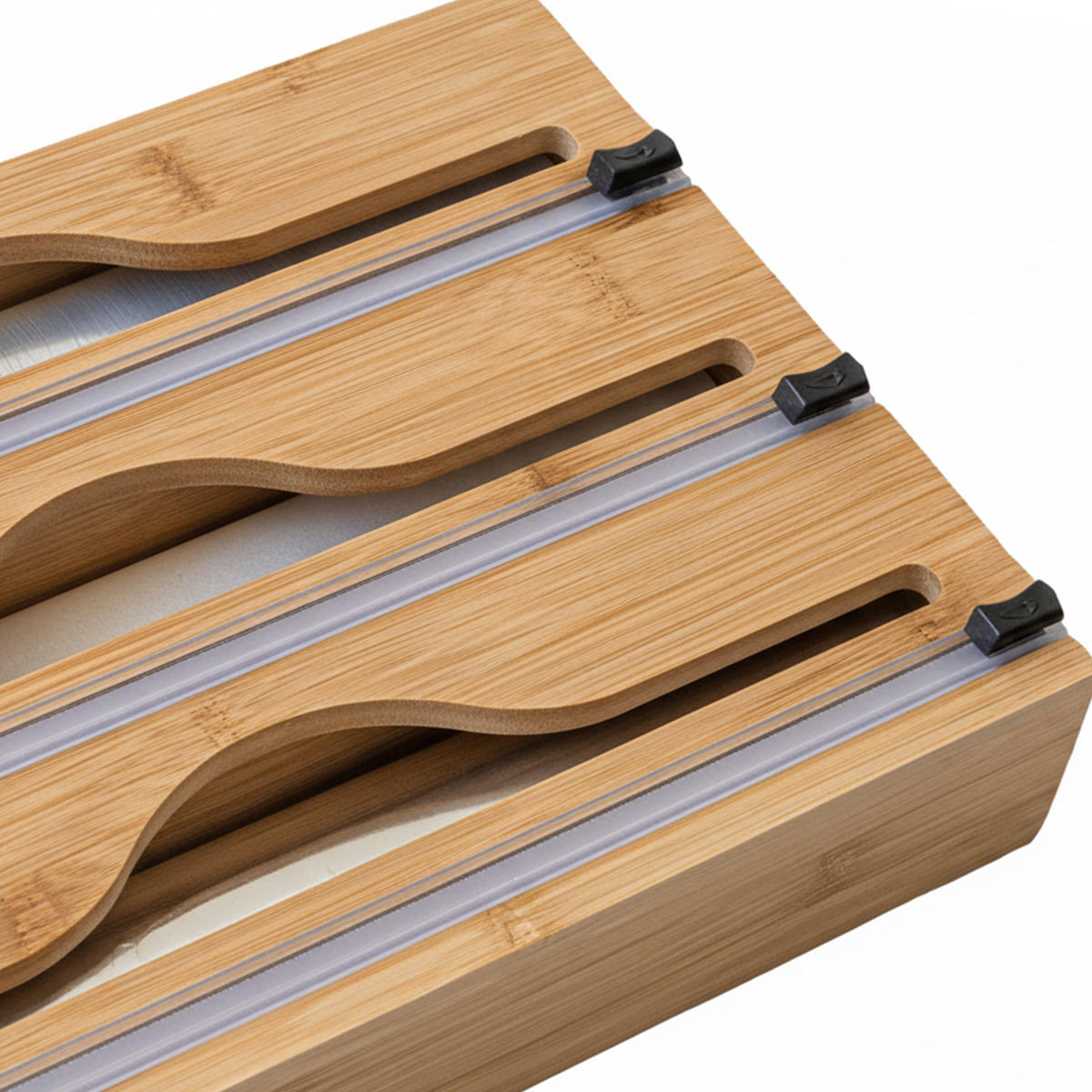 FOLIENSPENDER - Hellbraun, Holz/Kunststoff (33.5/22/7cm) - Relaxdays