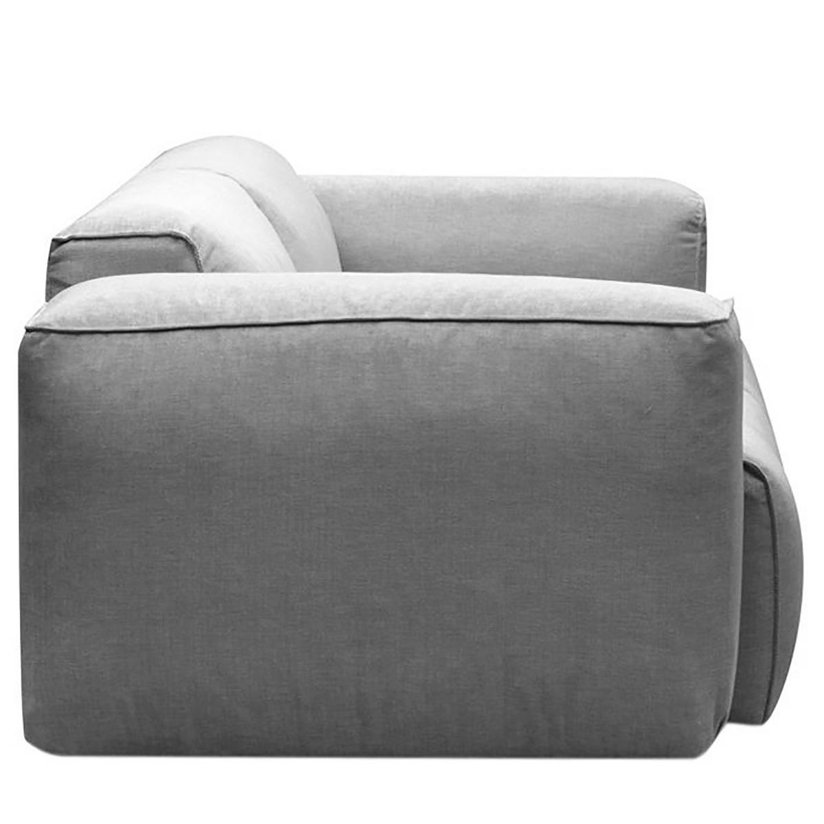 2-SITZER SOFA - Schwarz/Hellblau, Kunststoff/Textil (220/71/102cm) - home24