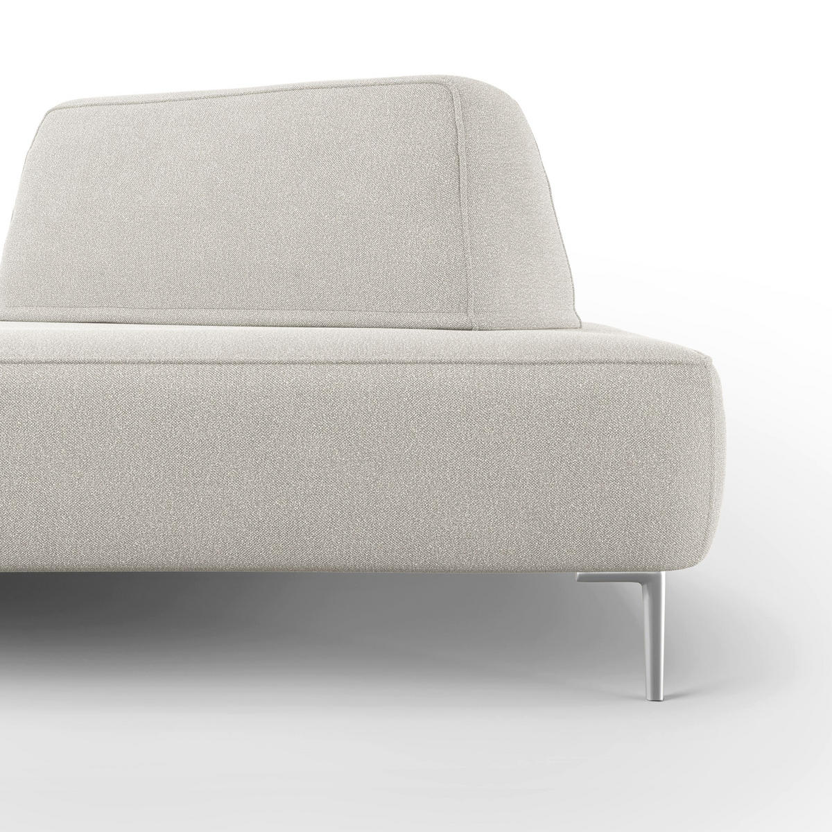 LINEARSOFA Newton - Weiß, Textil (212/42/115cm) - Divani.store