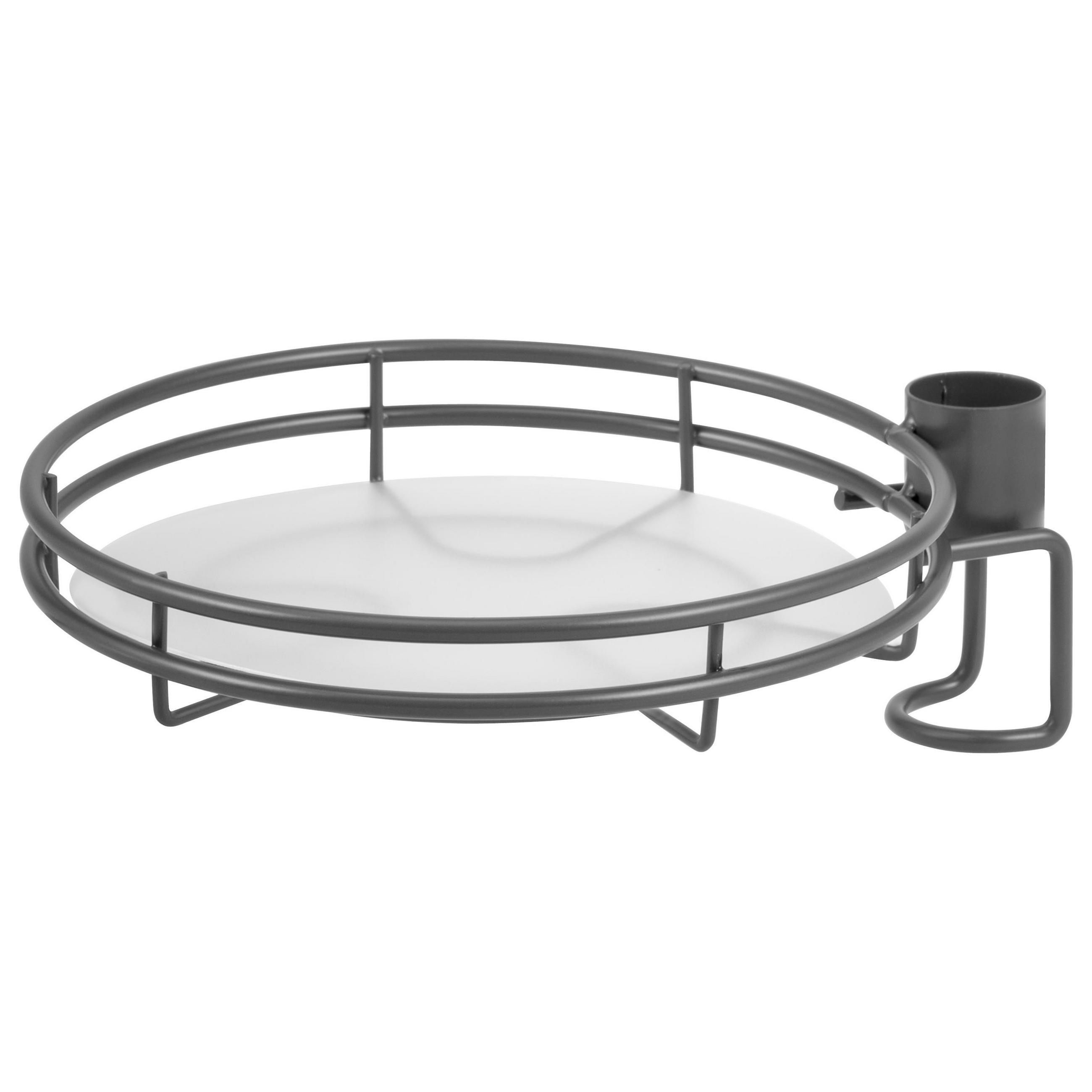 ZUSATZ-PFLANZENTELLER, grau - Grau, Metall (19/19/4.5cm) - bremermann