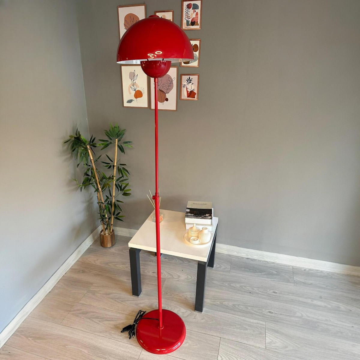 STEHLEUCHTE Umbra 170 Cm - Rot, Metall (37/37/170cm) - Bamyum
