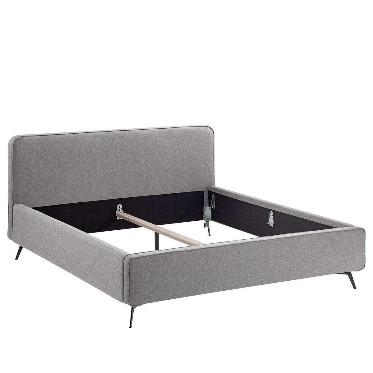 POLSTERBETT - Grau, Textil (200/200cm) - home24