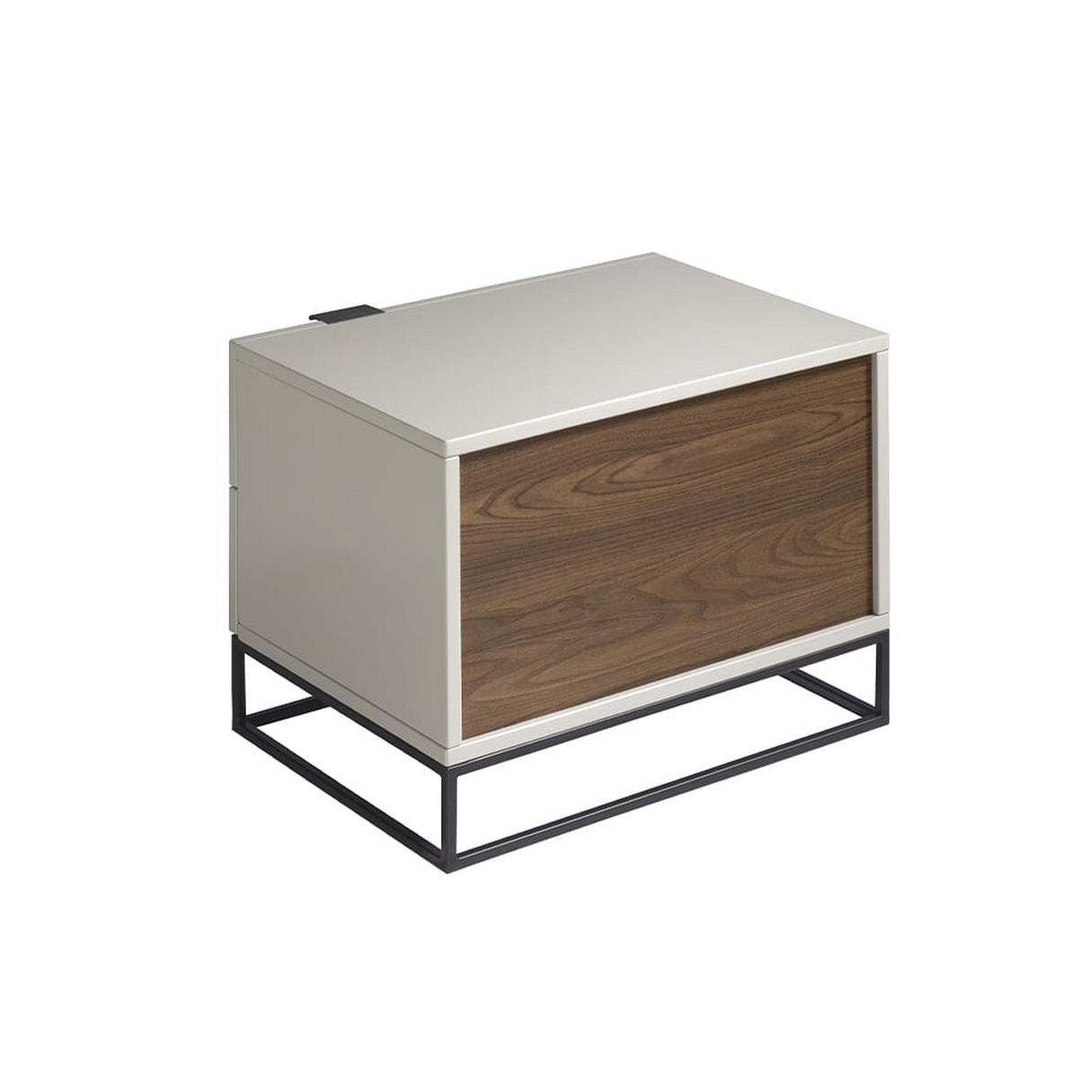NACHTTISCH Rechteckig 55/41/41 cm - Schwarz/Grau, Holz (55/41/41cm) - ANGEL CERDA